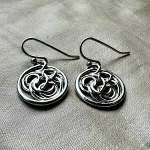 Lia Sophia “Caged In” small silver pierced earrings